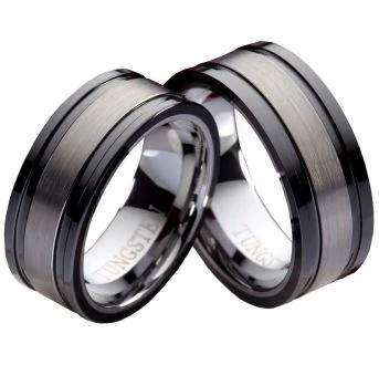 Mobile Preview: Partnerringe Wolframringe PW106 ohne Stein